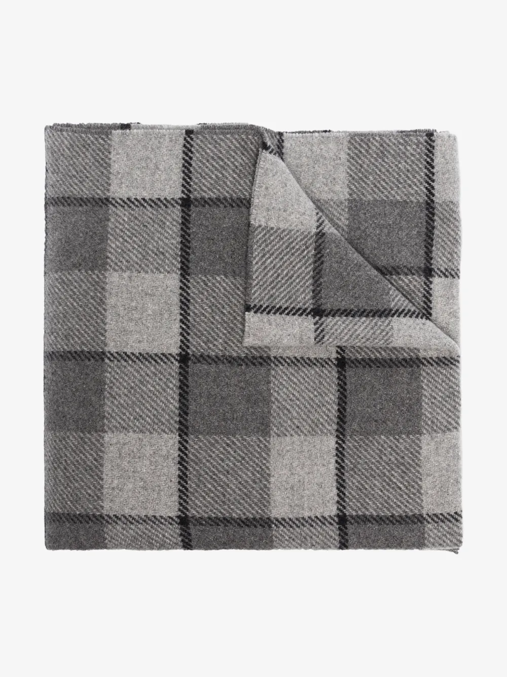 ACNE STUDIOS GREY CASSIAR CHECKED WOOL SCARF,CA002614574473