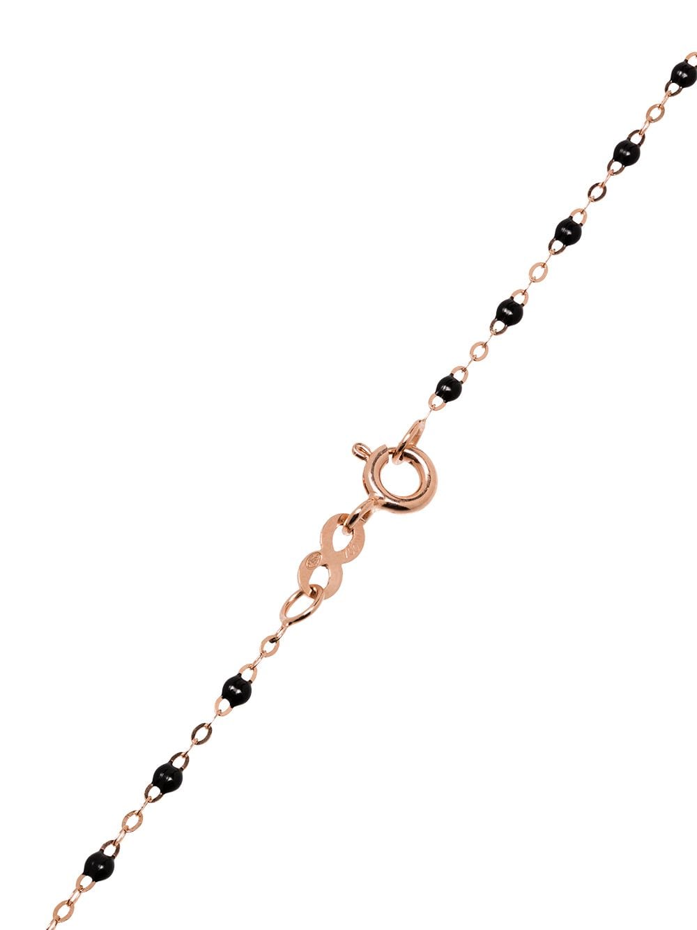 Shop Gigi Clozeau 18kt Rose Gold 86cm Beaded Necklace In 20 Black