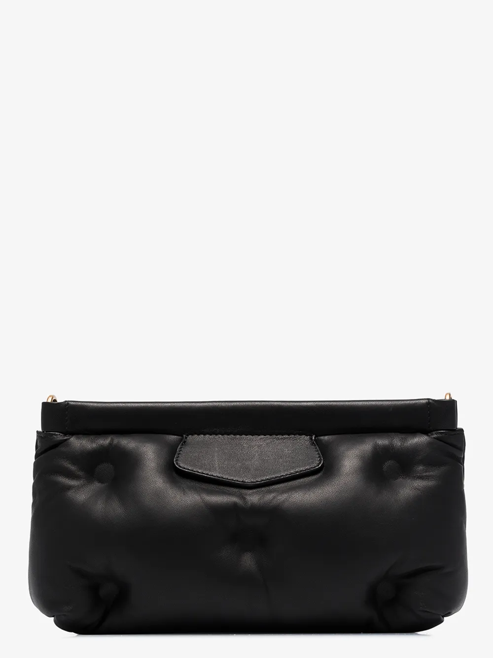MAISON MARGIELA BLACK GLAM SLAM PADDED LEATHER SHOULDER BAG,S56WF0097PR81814574533