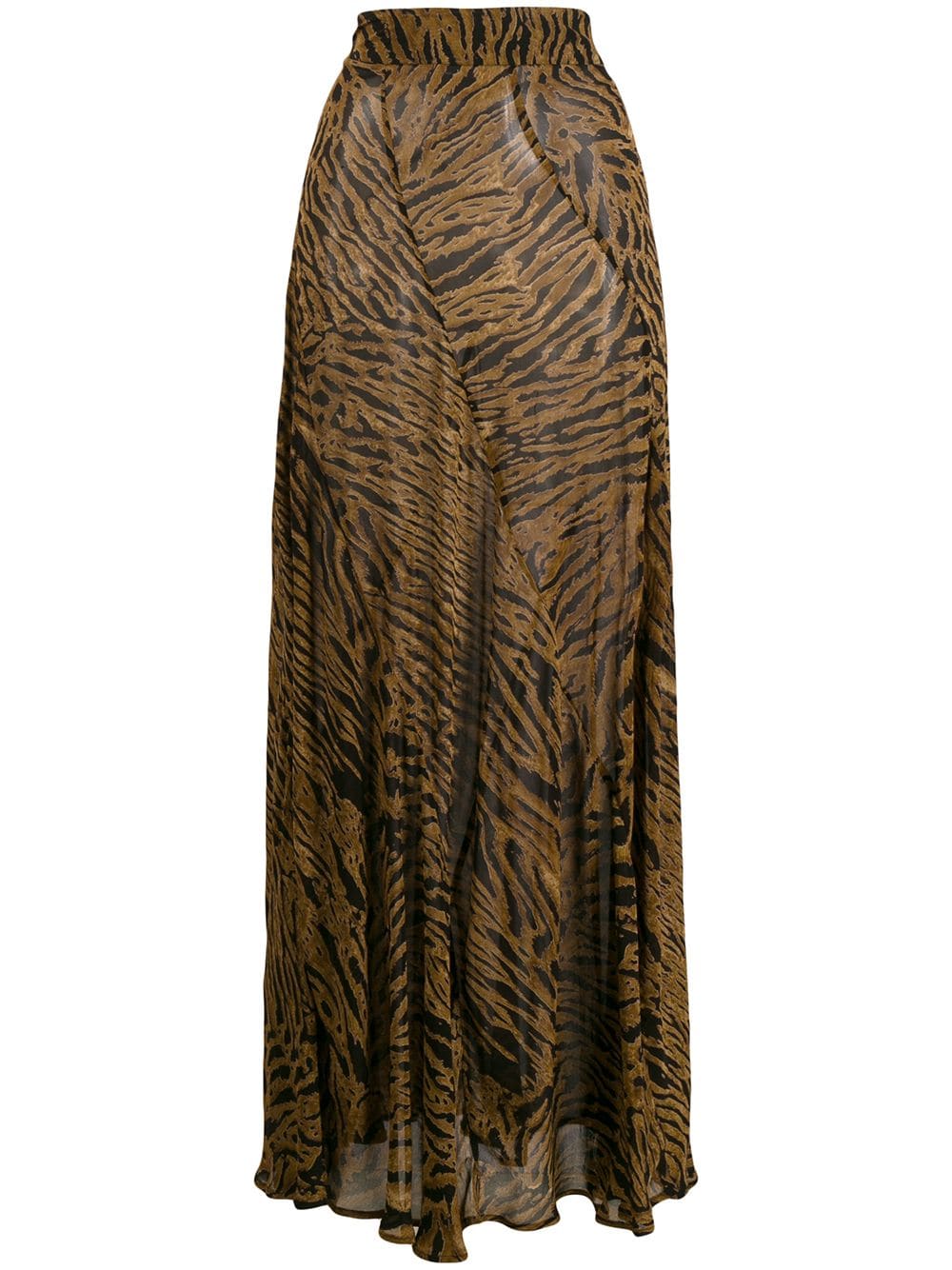 фото Ganni юбка макси с тигровым принтом