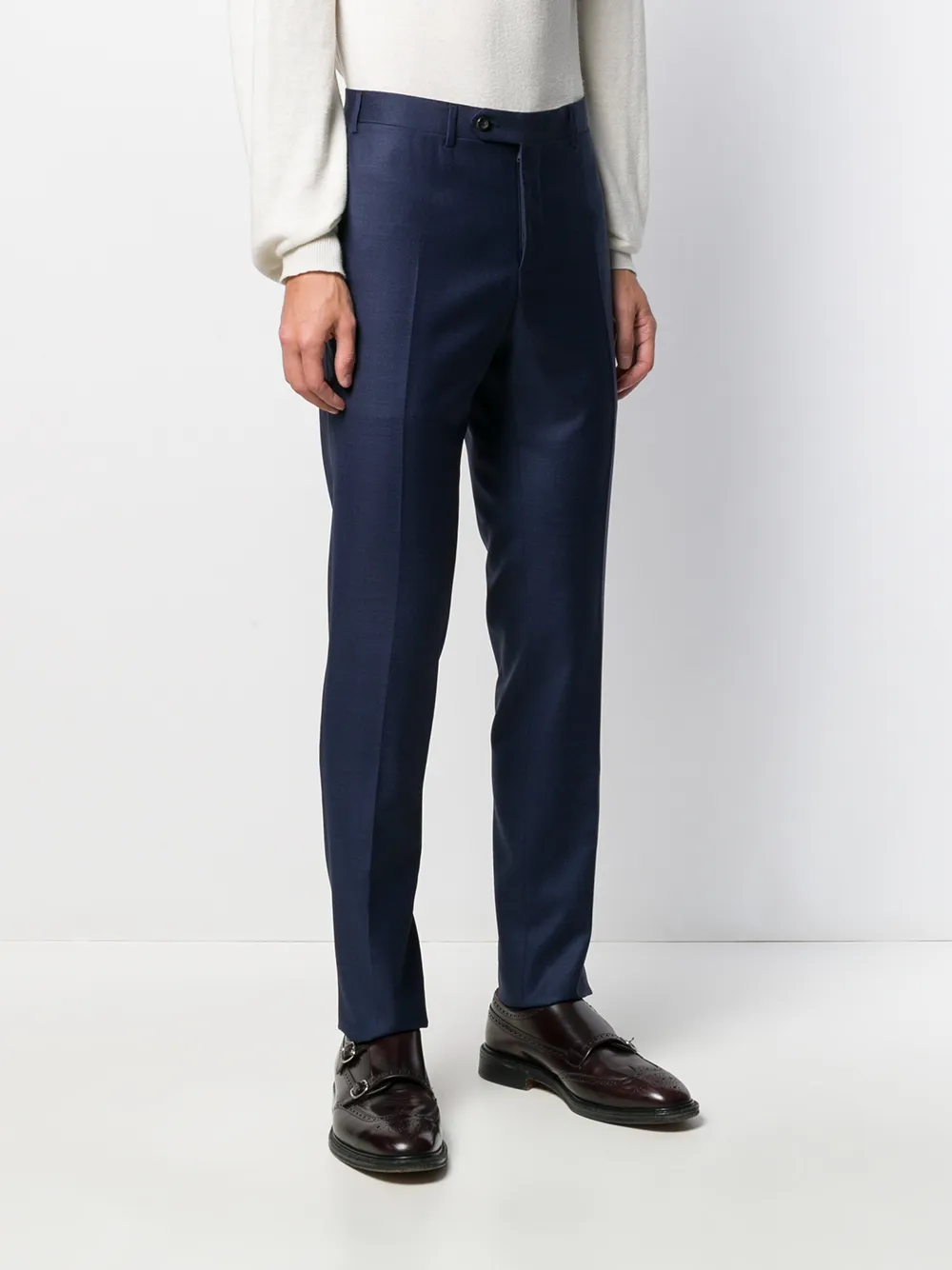 Canali Straight pantalon Blauw