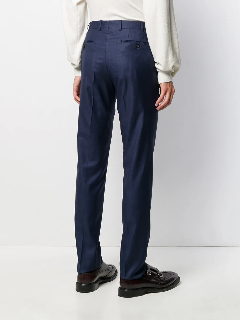 Canali Straight pantalon Blauw