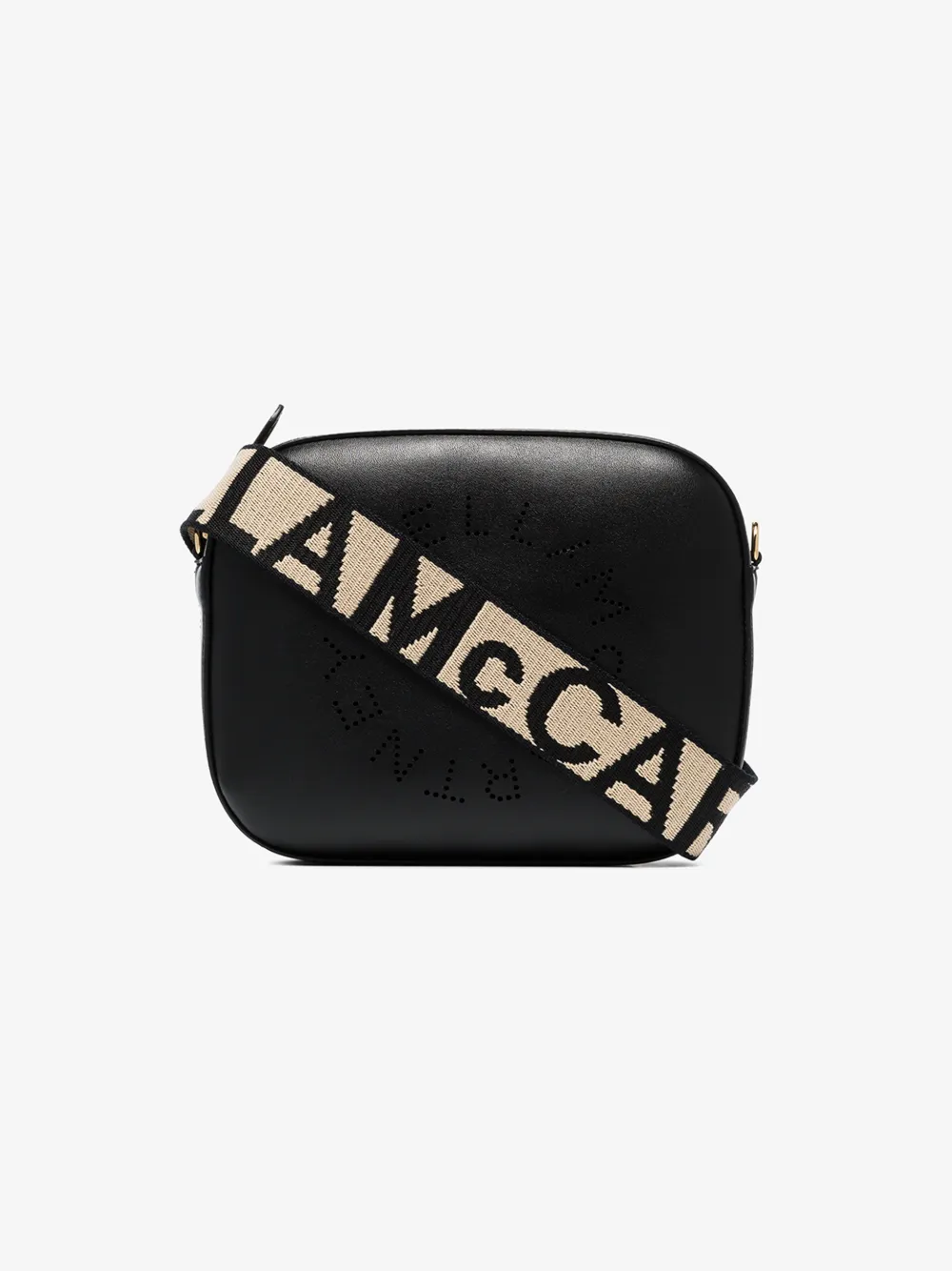 Stella Mccartney Stella Logo Crossbody Bag In Black