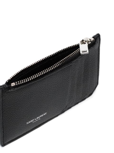 saint laurent fragment zipped card holder