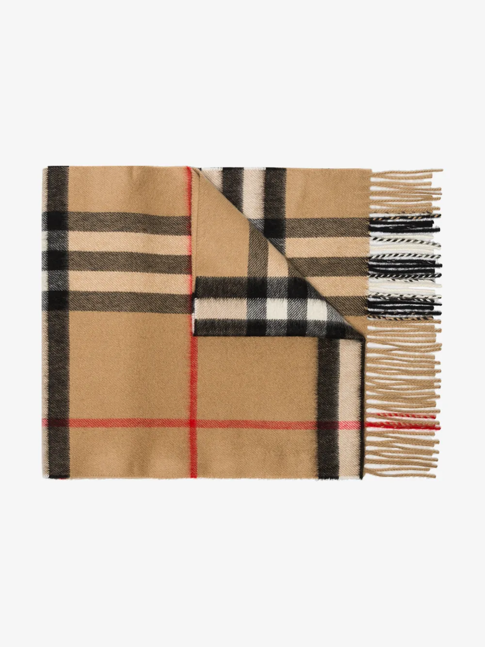 BURBERRY BURBERRY BROWN VINTAGE CHECK CASHMERE SCARF,801817314574794