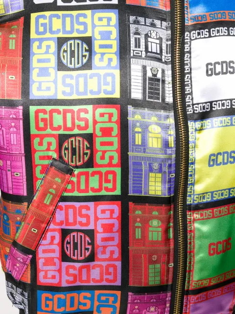 GCDS LOGO PRINT BOMBER JACKET