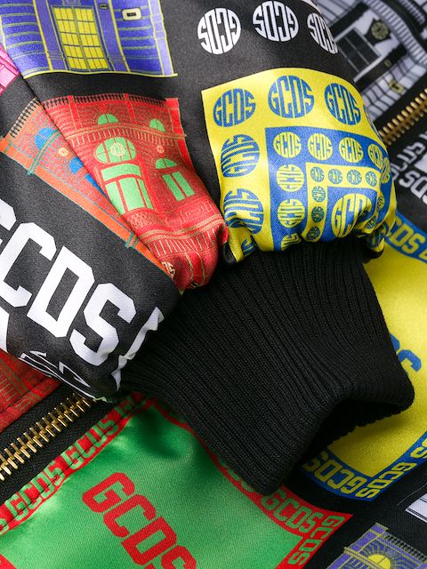 GCDS LOGO PRINT BOMBER JACKET