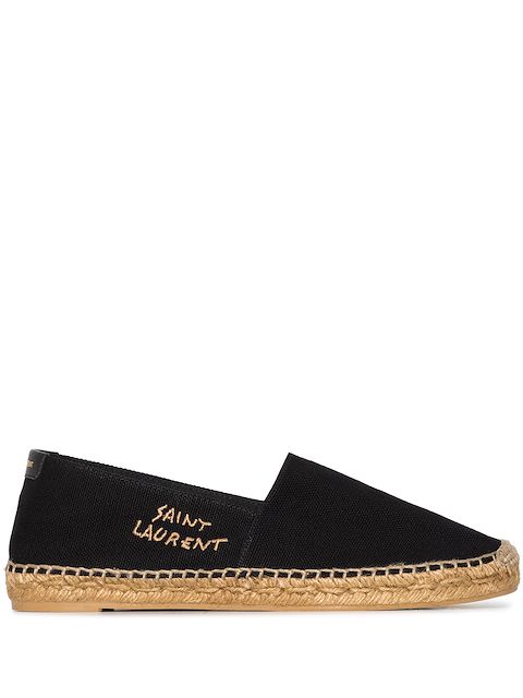 Saint Laurent logo-embroidered espadrilles