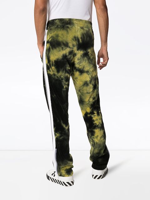 blue tie dye track pants