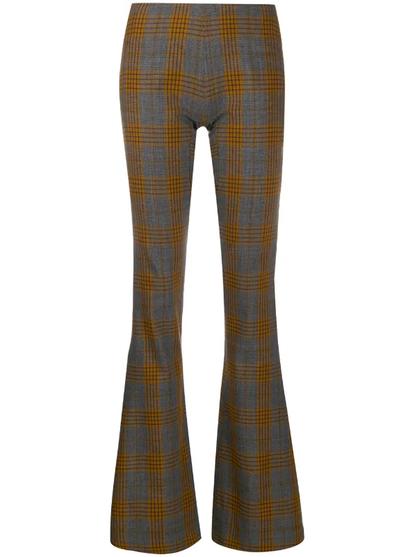 patterned flared trousers