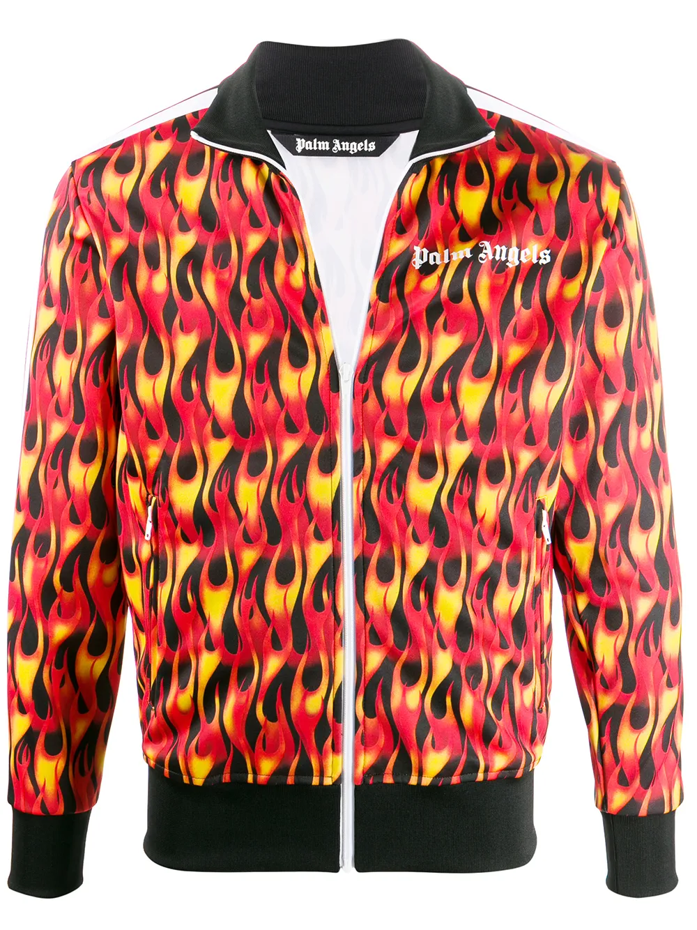 flame-print track jacket | Palm Angels 