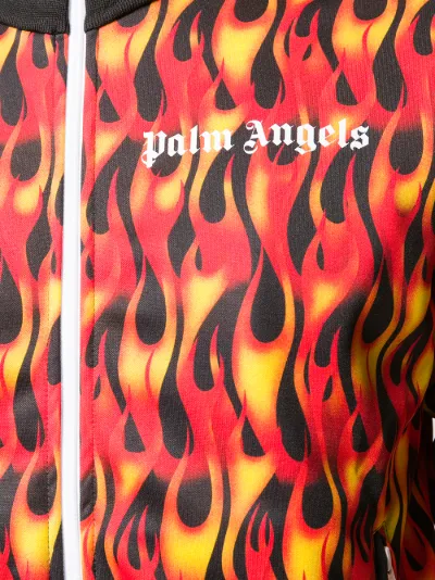 flame-print track jacket | Palm Angels 