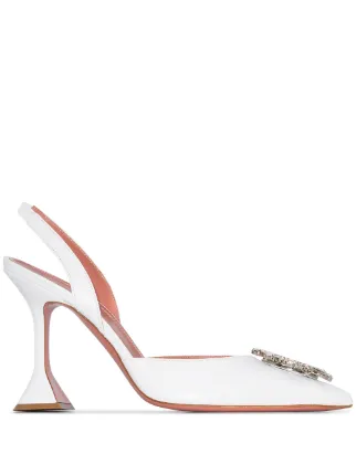 Amina Muaddi Scarpin Begum Com Tira Posterior e Salto 95mm - Farfetch