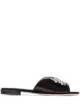 Image 1 of Miu Miu crystal-embellished satin sandals