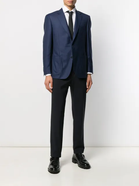 Canali Single-breasted Blazer In Blue