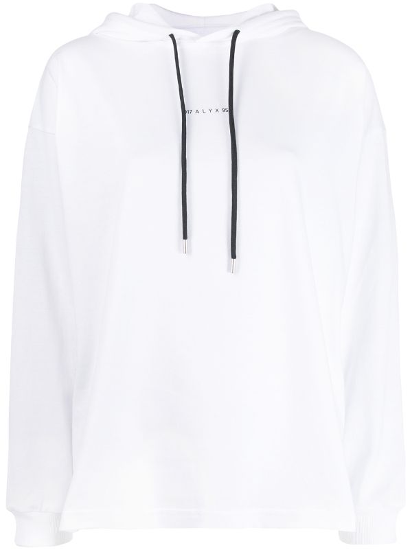 white drawstring hoodie