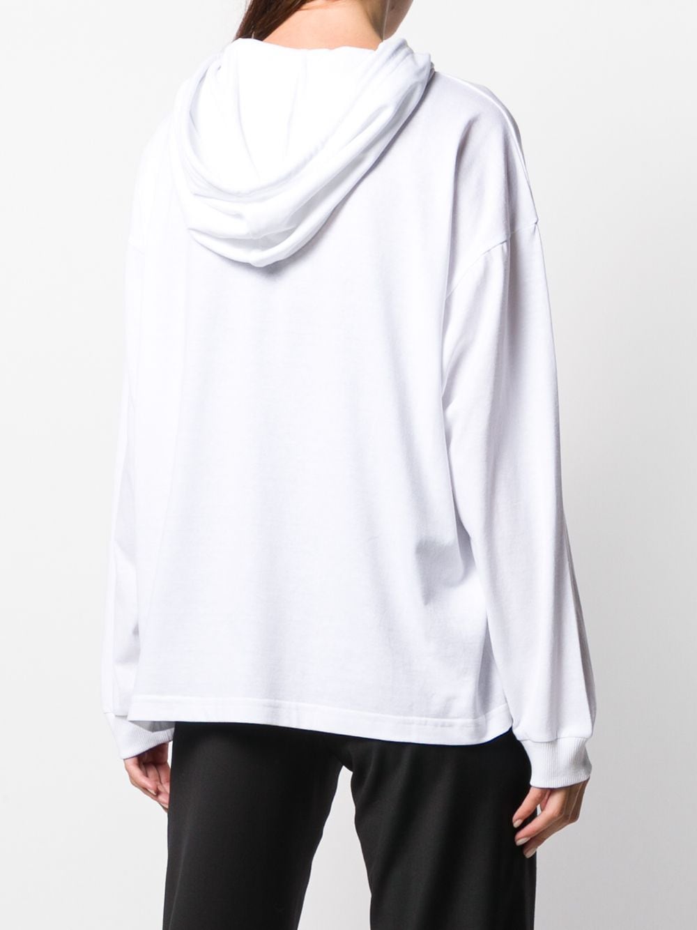 Shop Alyx Logo Drawstring Hoodie In White