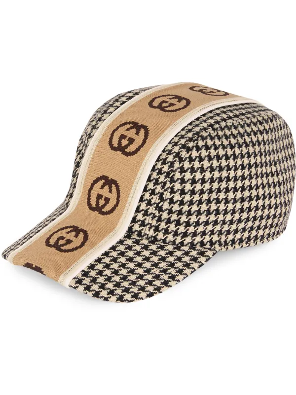 gucci houndstooth hat