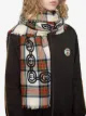 Image 2 of Gucci Interlocking G panel checked scarf