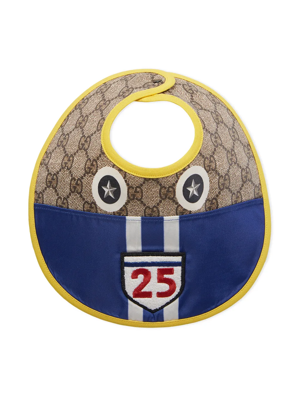 

Gucci Kids graphic print pocket detail bib - Neutrals