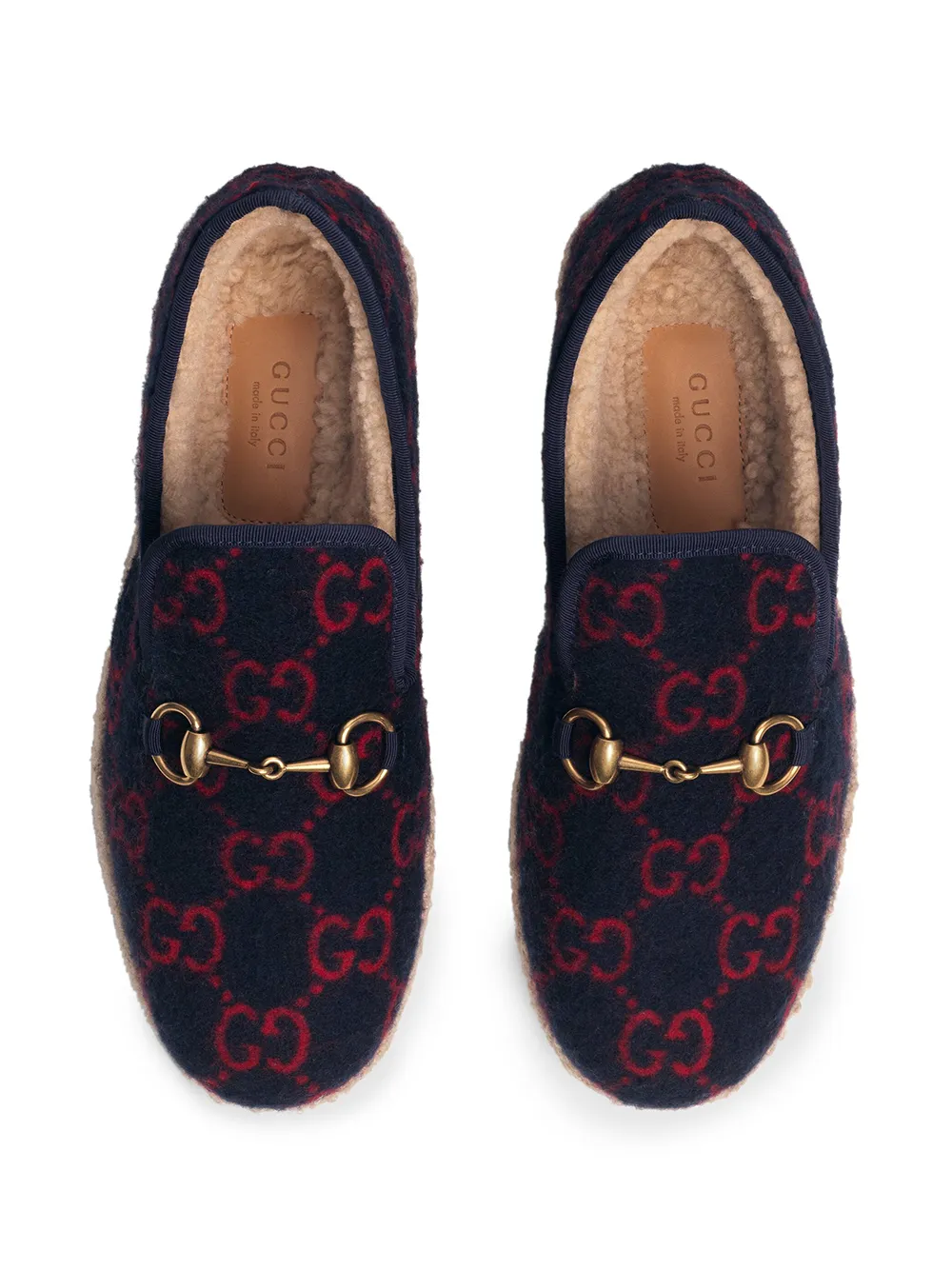 Gucci GG Wool Loafers Farfetch