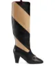 Image 1 of Gucci Zummi GG Horsebit striped knee-high boots