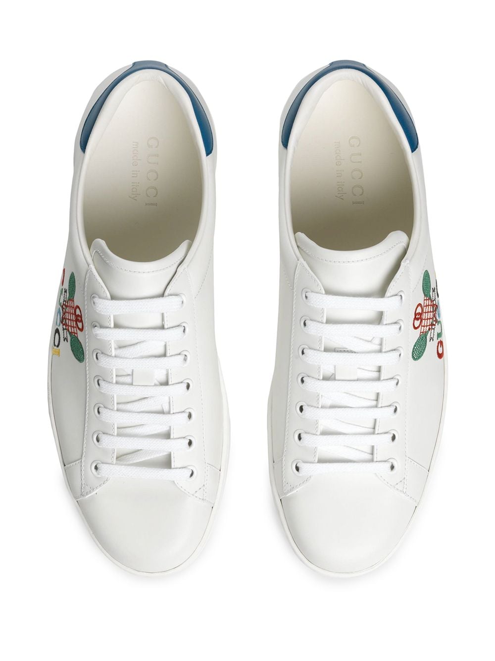 Shop white & blue Gucci Ace sneakers with Gucci Tennis with Express ...
