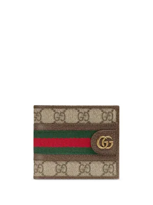 Gucci Black Guccissima Leather Web Bifold Wallet Gucci