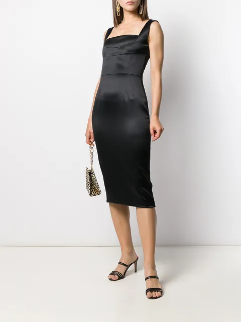 DOLCE & GABBANA DUTCHESS SATIN MIDI DRESS