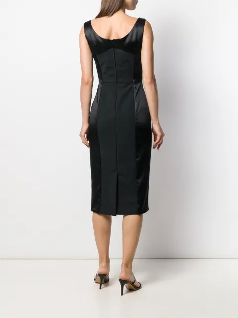 DOLCE & GABBANA DUTCHESS SATIN MIDI DRESS