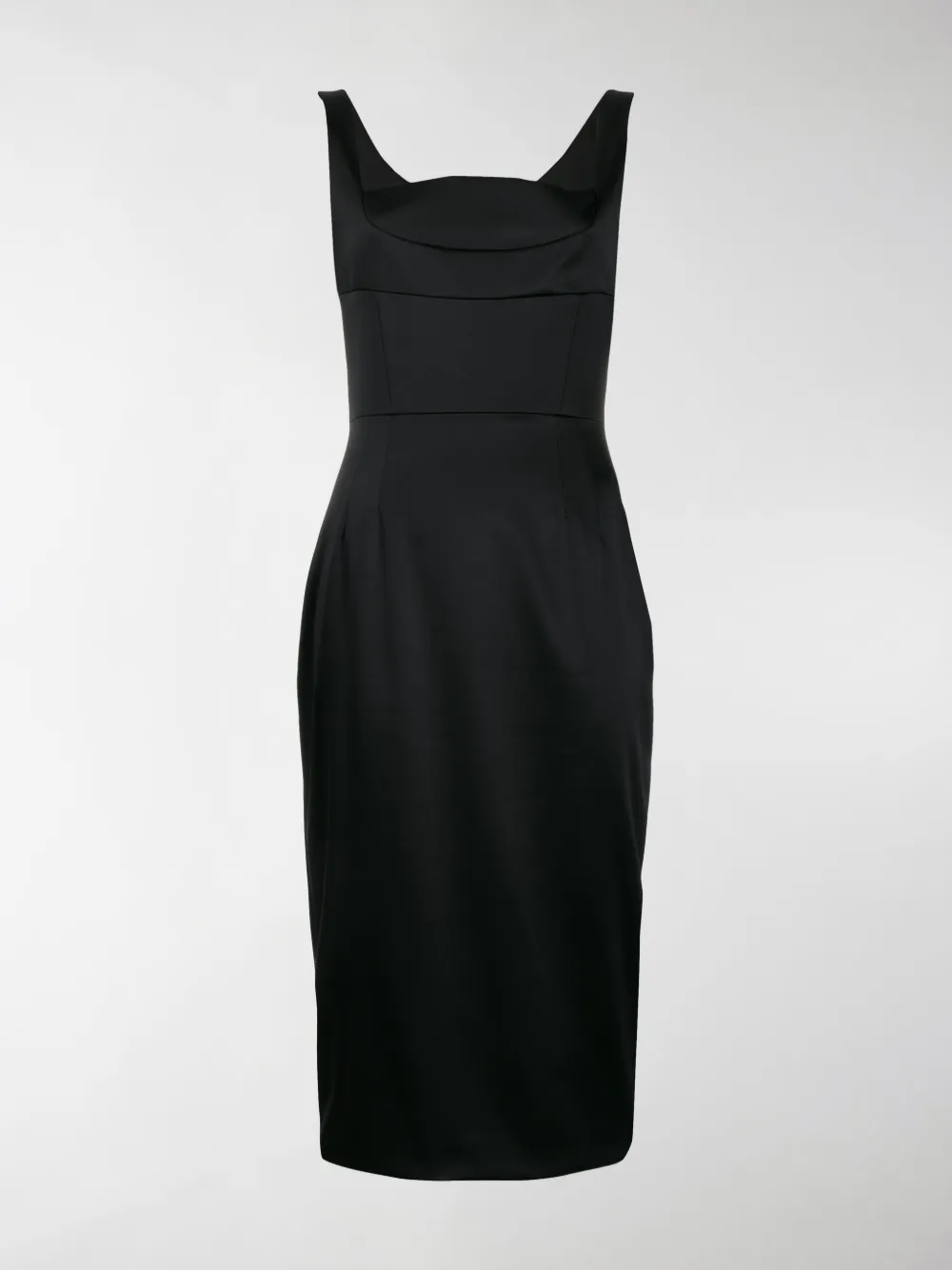 DOLCE & GABBANA DUTCHESS SATIN MIDI DRESS,F6G4PTFURHH14575961