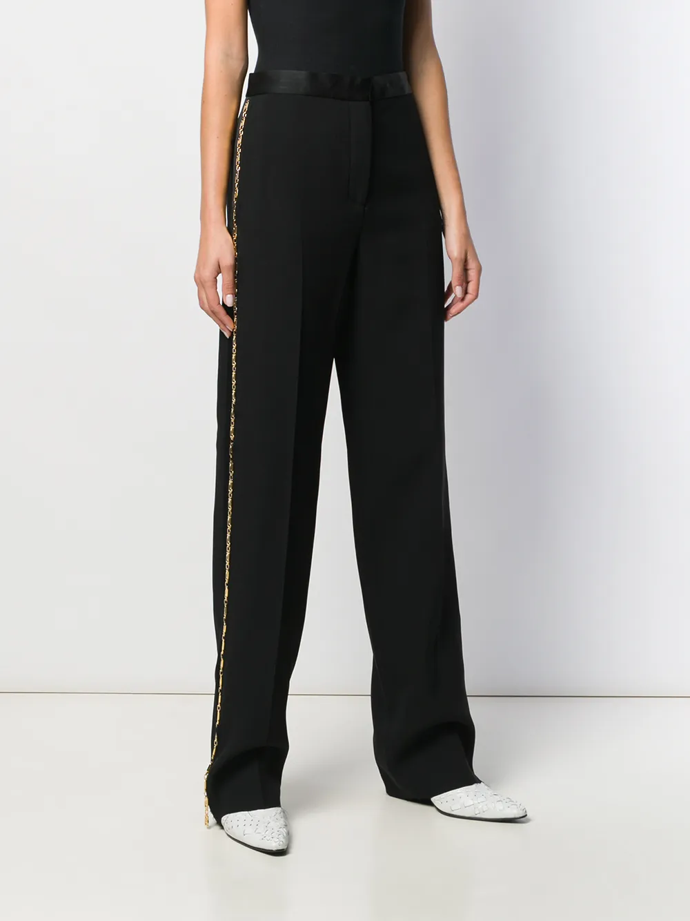 Versace Pantalon met print Zwart