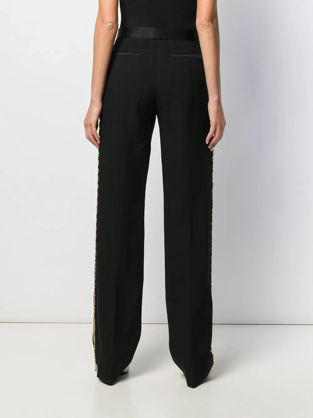 Versace Pantalon met print Zwart