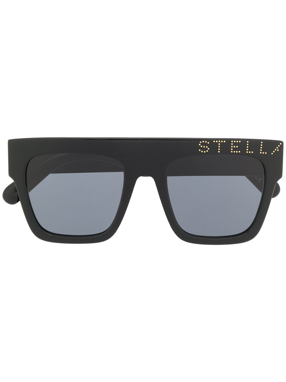 Stella Mccartney Square-frame Logo Sunglasses In Schwarz