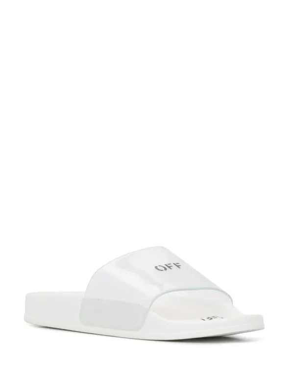 off white transparent sandals
