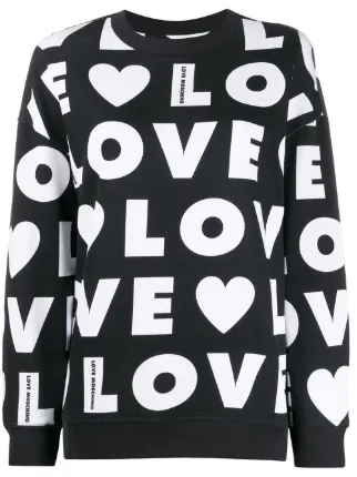 moschino all over print sweatshirt