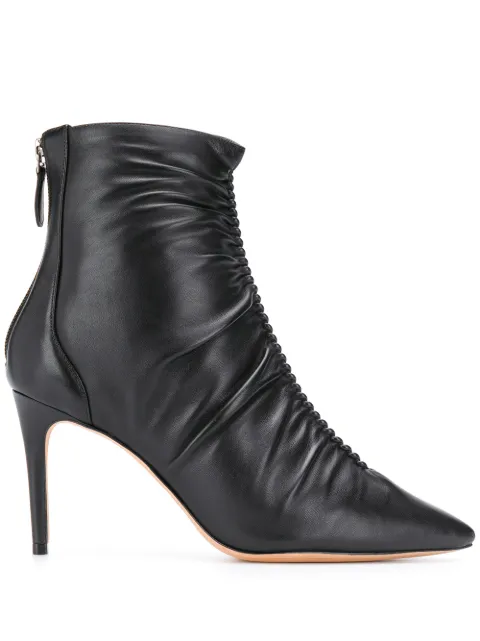 ALEXANDRE BIRMAN RUCHED ANKLE BOOTS