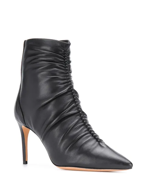 ALEXANDRE BIRMAN RUCHED ANKLE BOOTS