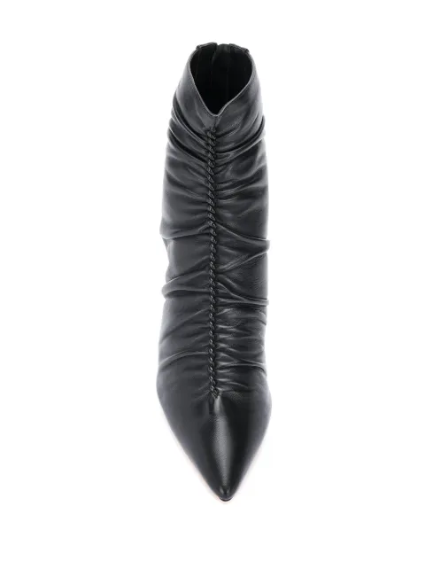 ALEXANDRE BIRMAN RUCHED ANKLE BOOTS