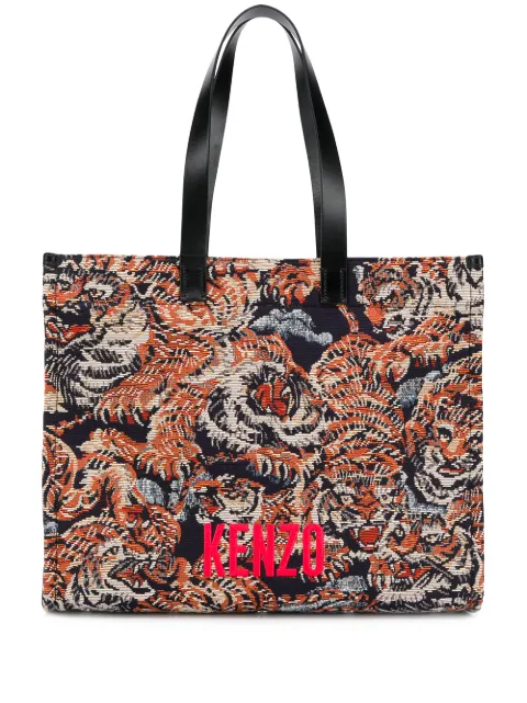 KENZO Flying Tiger jacquard tote