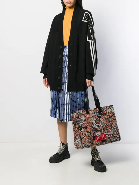 KENZO Flying Tiger jacquard tote