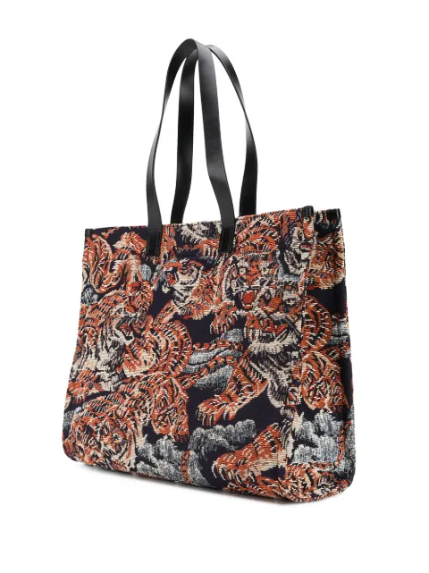 KENZO Flying Tiger jacquard tote