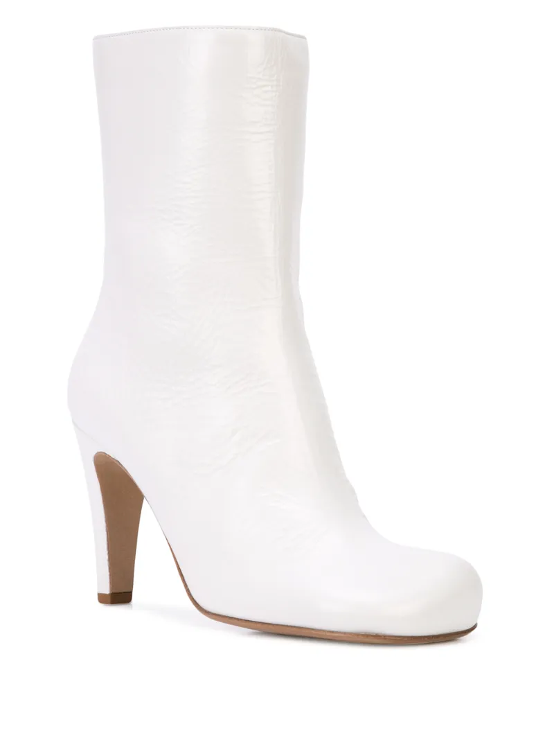 Bottega Bloc Boots In Ivory ModeSens