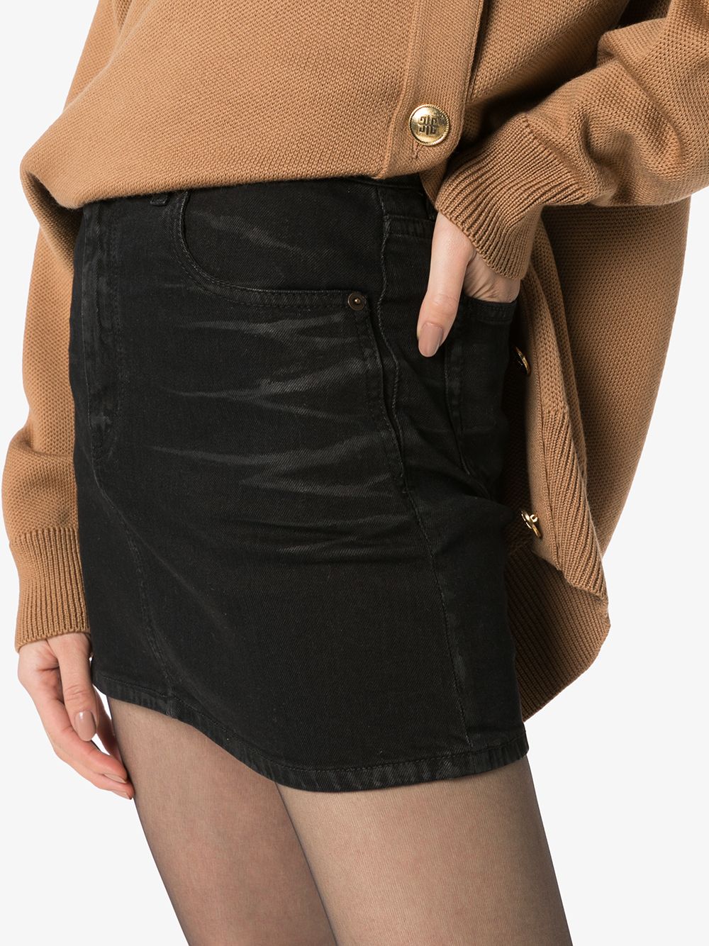 фото Saint laurent джинсовая юбка мини