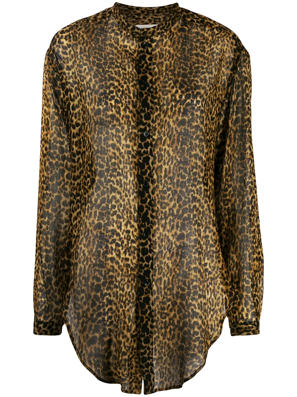 Saint Laurent chemise à imprimé léopard - Noir Top Merken Winkel