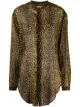 Image 1 of Saint Laurent leopard-print wool shirt
