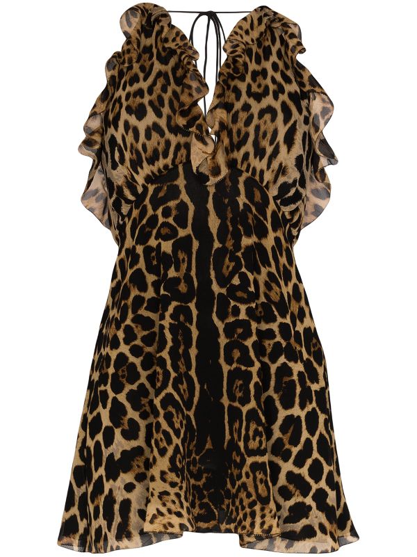 ysl leopard dress