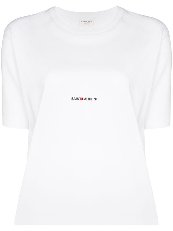 Saint Laurent Logo Print T-shirt - Farfetch