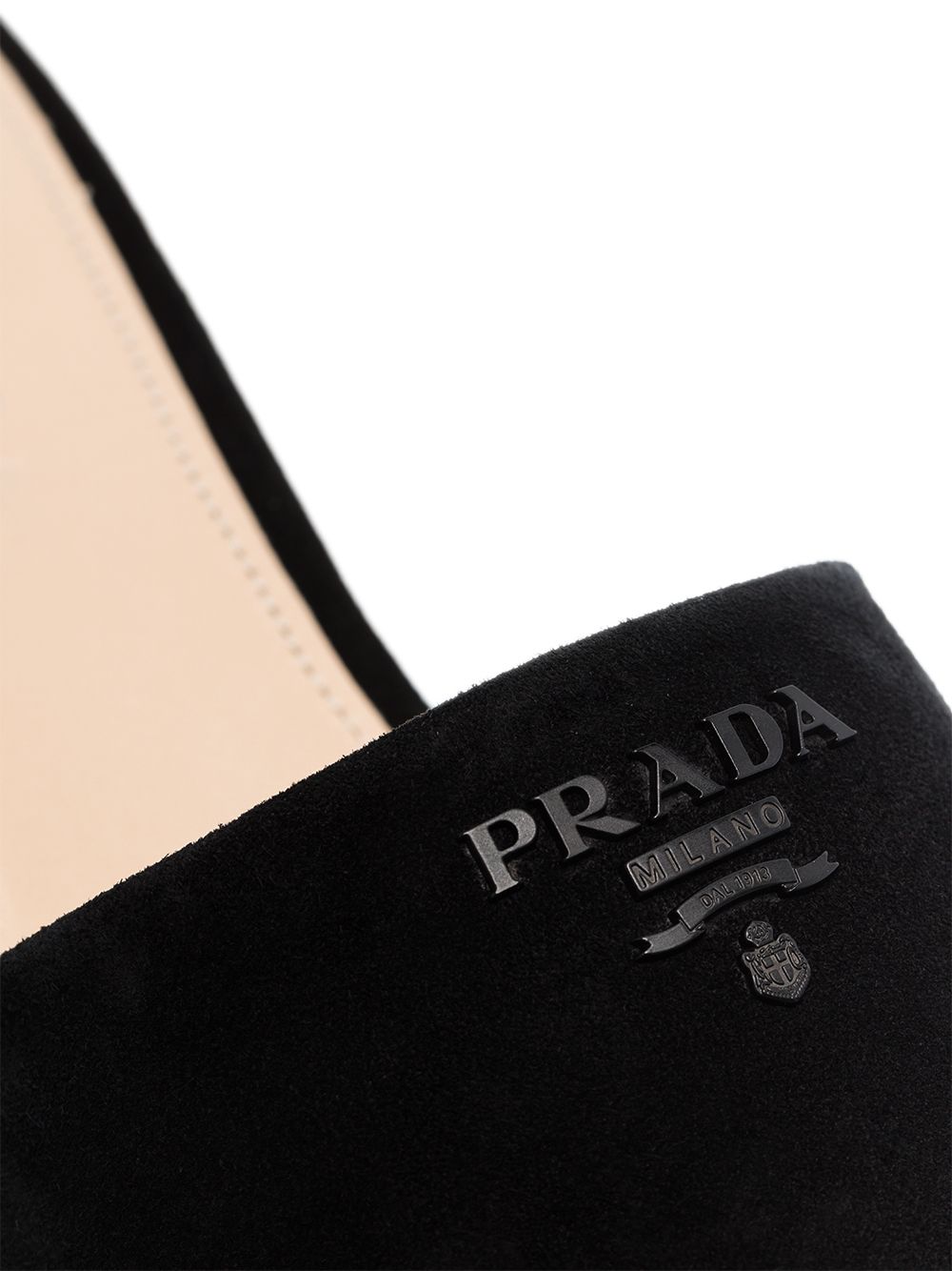 фото Prada мюли на платформе с логотипом