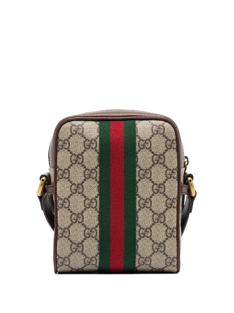 GUCCI BROWN OPHIDIA LOGO SHOULDER BAG